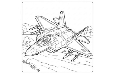 Uçak Çocuklar İçin Yapışkanlı Kanvas Bezi Resim Boyama BYM-02