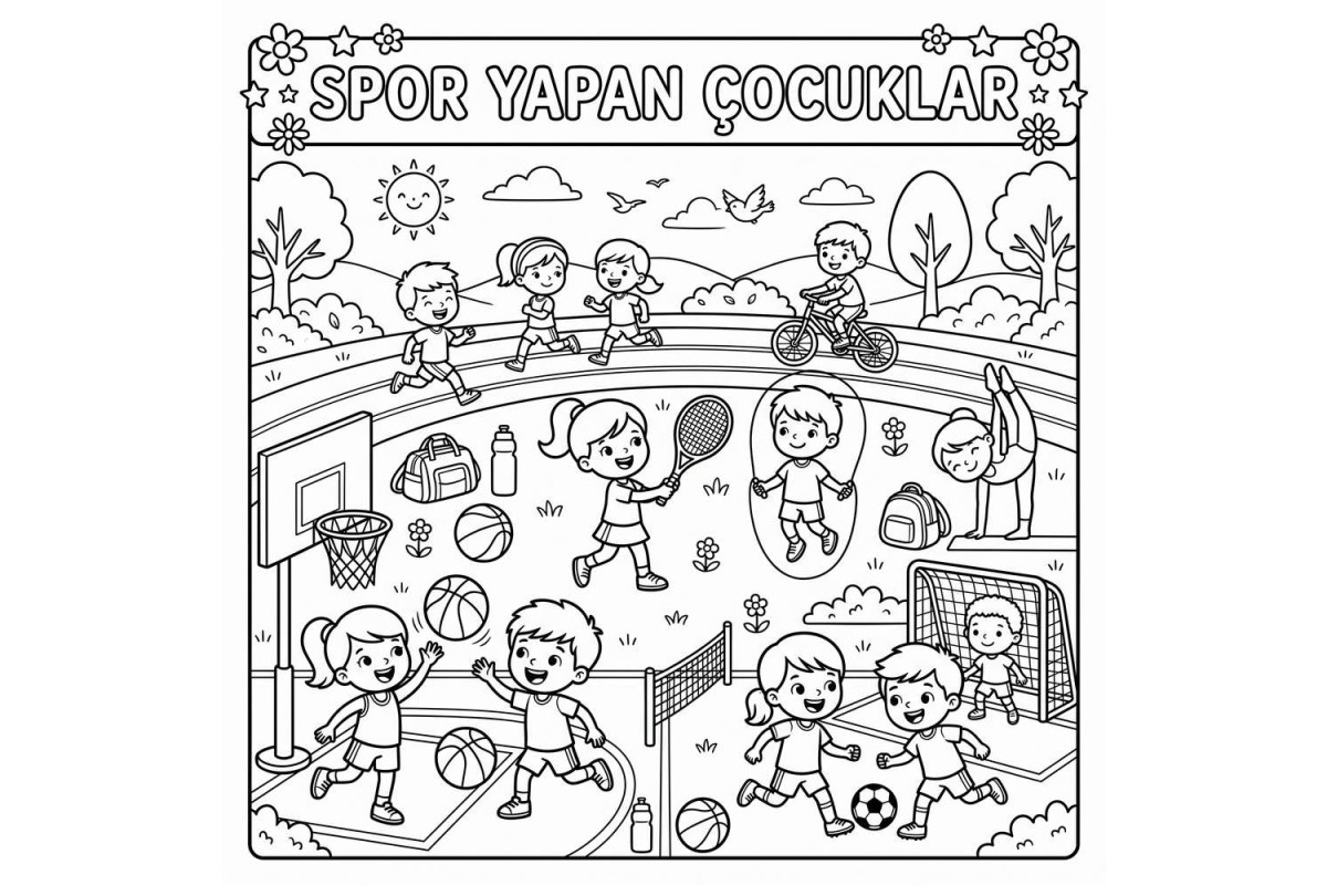 Sporcu Çocuklar Çocuklar İçin Yapışkanlı Kanvas Bezi Resim Boyama BYM-32 Sporcu Çocuklar Çocuklar İçin Yapışkanlı Kanvas Bezi Resim Boyama BYM-32