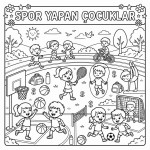 Sporcu Çocuklar Çocuklar İçin Yapışkanlı Kanvas Bezi Resim Boyama BYM-32 Sporcu Çocuklar Çocuklar İçin Yapışkanlı Kanvas Bezi Resim Boyama BYM-32