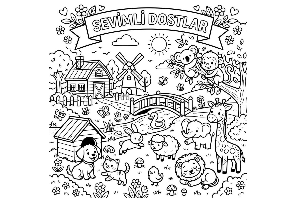 Sevimli Dostlar Çocuklar İçin Yapışkanlı Kanvas Bezi Resim Boyama BYM-39 Sevimli Dostlar Çocuklar İçin Yapışkanlı Kanvas Bezi Resim Boyama BYM-39