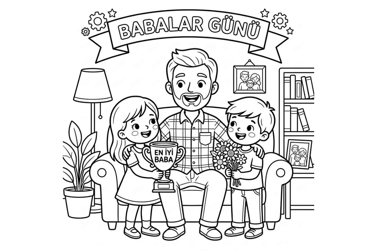 Babalar Günü Çocuklar İçin Yapışkanlı Kanvas Bezi Resim Boyama BYM-51 Babalar Günü Çocuklar İçin Yapışkanlı Kanvas Bezi Resim Boyama BYM-51