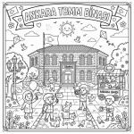 Ankara TBMM Çocuklar İçin Yapışkanlı Kanvas Bezi Resim Boyama BYM-54 Ankara TBMM Çocuklar İçin Yapışkanlı Kanvas Bezi Resim Boyama BYM-54