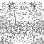 23 Nisan Çocuklar İçin Yapışkanlı Kanvas Bezi Resim Boyama BYM-65 23 Nisan Çocuklar İçin Yapışkanlı Kanvas Bezi Resim Boyama BYM-65
