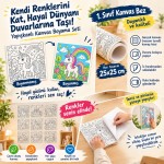 Mevsimler Sonbahar Çocuklar İçin Yapışkanlı Kanvas Bezi Resim Boyama BYM-72
