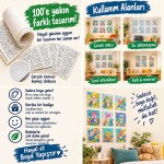 Mevsimler Sonbahar Çocuklar İçin Yapışkanlı Kanvas Bezi Resim Boyama BYM-72