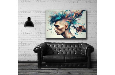 Berber Dükkanı Tablosu Kanvas Tablo dkmr315