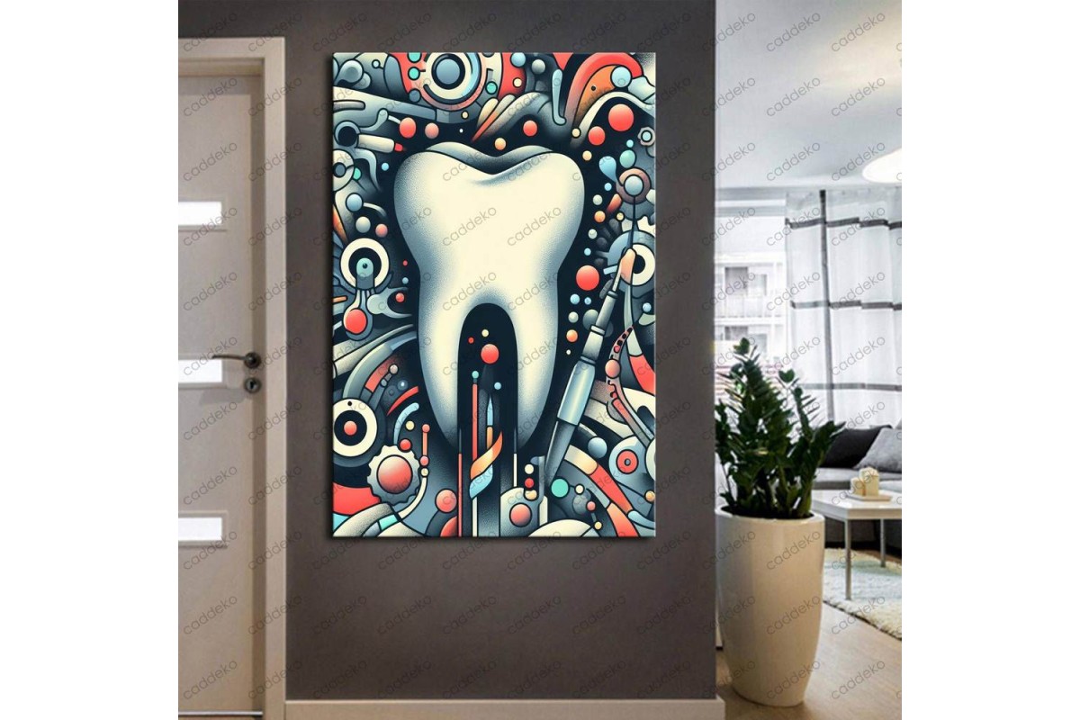 Ağız ve Diş Polikliniği, Dişçi Tabloları Dekoratif Diş, Dekoratif Dişçi, Dişçi Dekorasyonu dsc216