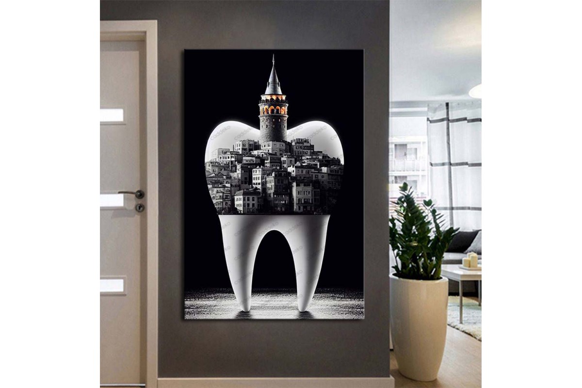 Ağız ve Diş Sağlığı Diş Tablosu Diş Hastanesi Dekorasyon İstanbul Galata Kulesi dsc466