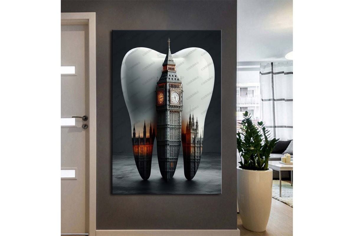Ağız ve Diş Sağlığı Diş Tablosu Diş Hastanesi Dekorasyon Londra Big Ben dsc500