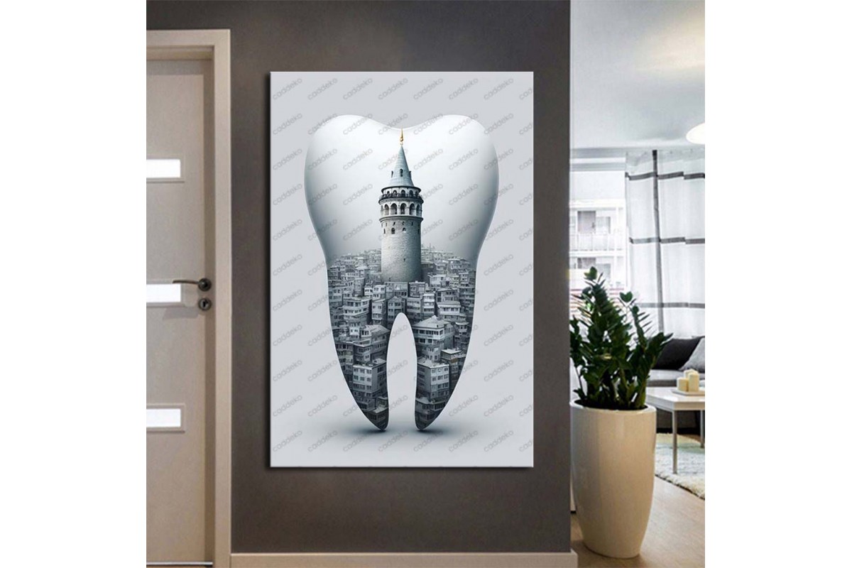 Ağız ve Diş Sağlığı Diş Tablosu Diş Hastanesi Dekorasyon İstanbul Galata Kulesi dsc507
