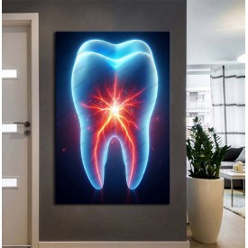 Ağız ve Diş Sağlığı Diş Tablosu Diş Hastanesi Dekorasyon Neon Renk dsc509