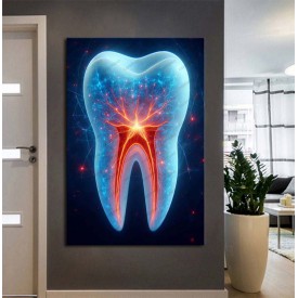 Ağız ve Diş Sağlığı Diş Tablosu Diş Hastanesi Dekorasyon Neon Renk dsc511