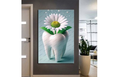 Ağız ve Diş Sağlığı Diş Tablosu Diş Hastanesi Dekorasyon Çiçek dsc534