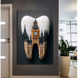 Ağız ve Diş Sağlığı Diş Tablosu Diş Hastanesi Dekorasyon Londra Big Ben dsc543