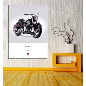 Motosiklet Tamircisi ve Satış Noktaları Dekorasyonu için Motosiklet Tabloları