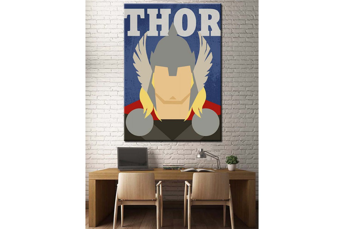 Süper Kahramanlar Serisi Thor Kanvas Tablo dkm-k39-12