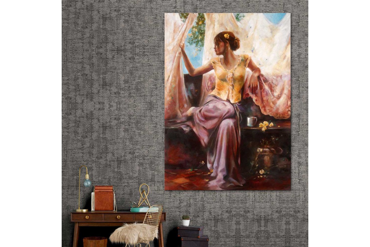 Srks43 Yagli Boya Gorunumlu Afrikali Kadinlar Soyut Kanvas Tablo 70x100 Cm Birinci Sinif Malzeme Kusursuz Iscilik