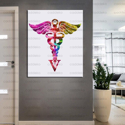 Pet Center Dekorasyon Veteriner Kliniği Tabloları Veteriner Simgesi kns-57