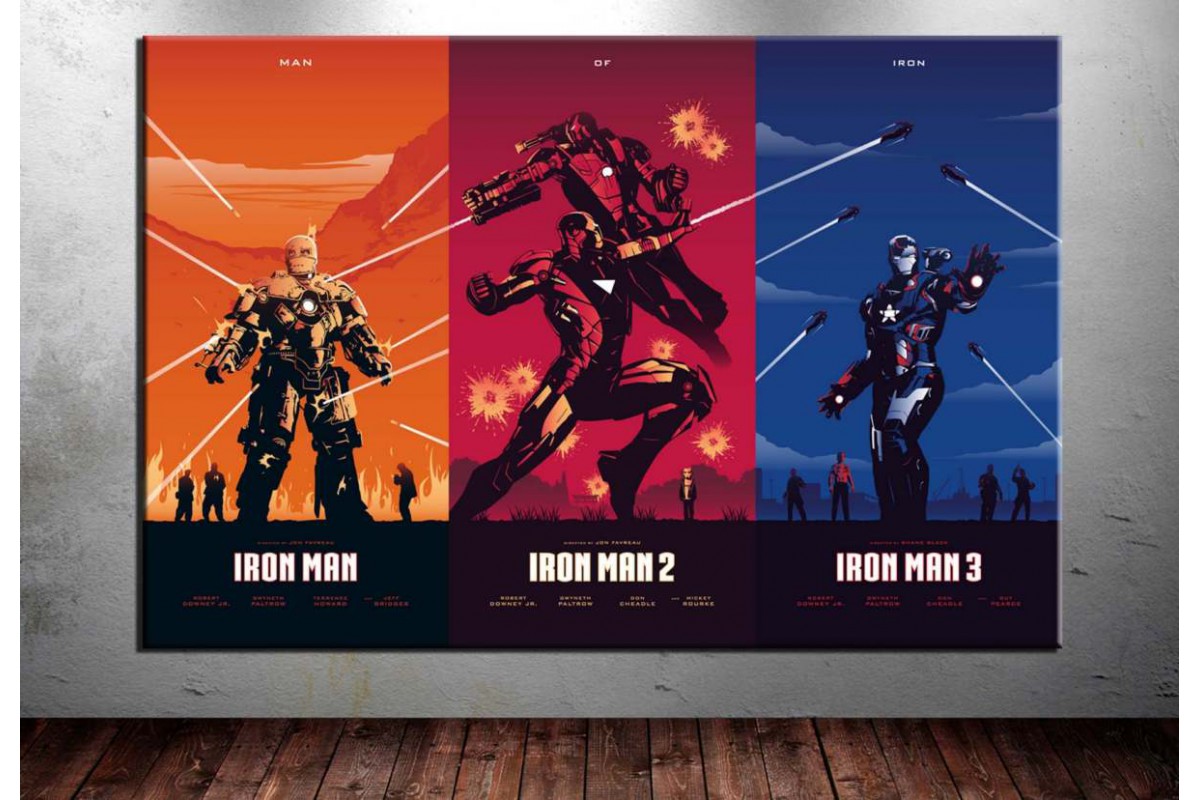 Iron Man Avengers Cinematik Üçleme Kanvas Tablo dkm-vng13