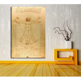 Da Vinci Vitruvius Adamı Kanvas Tablo dkm118