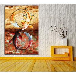 Feng Shui Balıklar Renkler Kanvas Tablo dkmr212