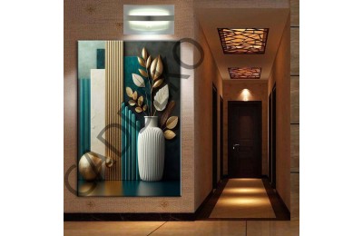 Vazo ve Çiçek Kanvas Tablo dkmr332