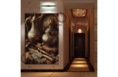 Bakraç ve Bakır Retro Kanvas Tablo dkmr357