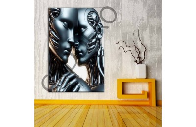 Mekanik Aşk Kanvas Tablo dkmr367