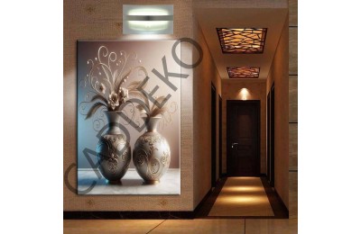 Vazo ve Çiçekler Kanvas Tablo dkmr388