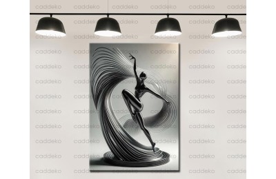 Modern Heykel Figür Dekoratif Kanvas Tablo dkmr485