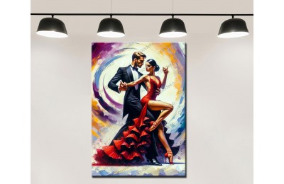 Tango Yapan Kadın ve Erkek Dekoratif Tablo dkmr525