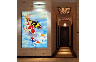 Gölde Balıklar Feng Shui Kanvas Tablo fngs2