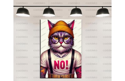 Pet Center Dekorasyon Veteriner Kliniği Tabloları Postmodern Kedi vtr31