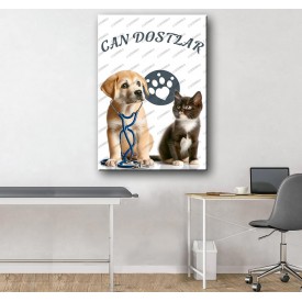 Pet Center Dekorasyon Veteriner Kliniği Tabloları Kedi ve Köpek vtr47