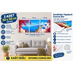 Sahil Temalı Deniz Feneri ve Yelkenli Dekoratif Yapışkanlı Kanvas Bezi KKK-113 Sahil Temalı Deniz Feneri ve Yelkenli Dekoratif Yapışkanlı Kanvas Bezi KKK-113