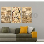 Retro Çizgi Çizim Afrika Safari Doğa Dekoratif Yapışkanlı Kanvas Bezi DDK-04 Retro Çizgi Çizim Afrika Safari Doğa Dekoratif Yapışkanlı Kanvas Bezi DDK-04