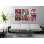 Pop Art Canlı Renkli Yüzler Dekoratif Yapışkanlı Kanvas Bezi DDK-13 Pop Art Canlı Renkli Yüzler Dekoratif Yapışkanlı Kanvas Bezi DDK-13