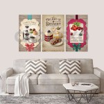 Retro Afiş Tarzı Mutfak Pasta Kahve Dekoratif Yapışkanlı Kanvas Bezi DDK-46 Retro Afiş Tarzı Mutfak Pasta Kahve Dekoratif Yapışkanlı Kanvas Bezi DDK-46