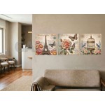 Eyfel Çiçekler ve Kuş Pastel Tonlar Dekoratif Yapışkanlı Kanvas Bezi KKK-10 Eyfel Çiçekler ve Kuş Pastel Tonlar Dekoratif Yapışkanlı Kanvas Bezi KKK-10