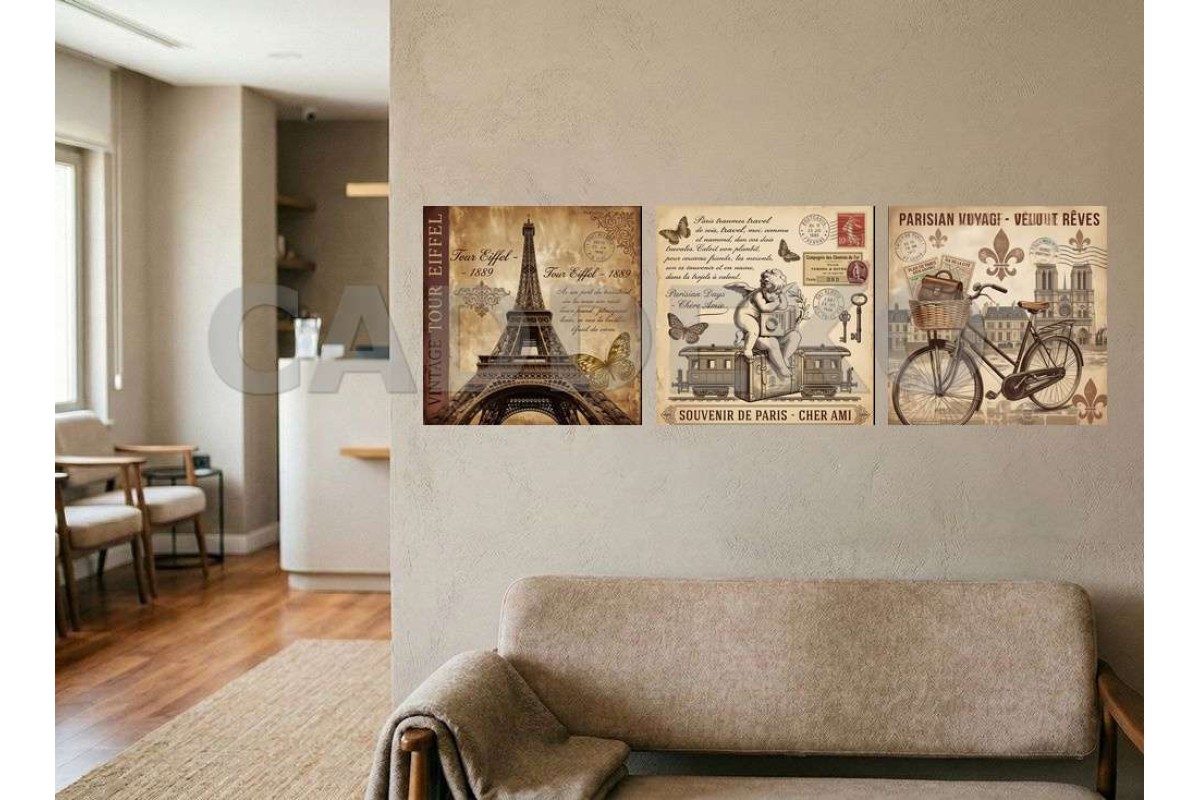 Eyfel, Paris Temalı Pastel Renkler Retro Dekoratif Yapışkanlı Kanvas Bezi KKK-16 Eyfel, Paris Temalı Pastel Renkler Retro Dekoratif Yapışkanlı Kanvas Bezi KKK-16