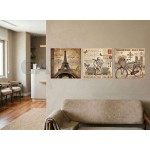 Eyfel, Paris Temalı Pastel Renkler Retro Dekoratif Yapışkanlı Kanvas Bezi KKK-16 Eyfel, Paris Temalı Pastel Renkler Retro Dekoratif Yapışkanlı Kanvas Bezi KKK-16